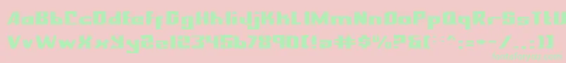 NationalExpressExpanded Font – Green Fonts on Pink Background