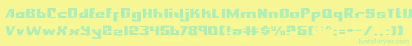 NationalExpressExpanded Font – Green Fonts on Yellow Background
