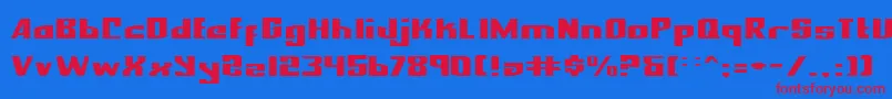 NationalExpressExpanded Font – Red Fonts on Blue Background