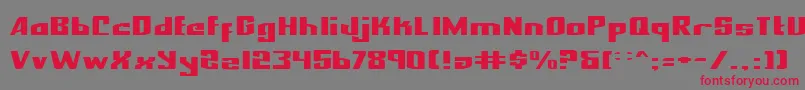 Шрифт NationalExpressExpanded – красные шрифты на сером фоне