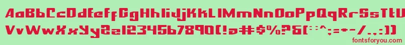 NationalExpressExpanded Font – Red Fonts on Green Background