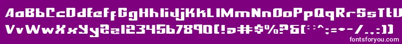 NationalExpressExpanded Font – White Fonts on Purple Background