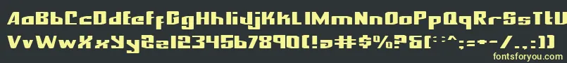 NationalExpressExpanded Font – Yellow Fonts on Black Background