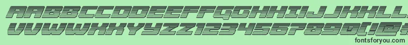 フォントCruiserfortresschromeital – 緑の背景に黒い文字