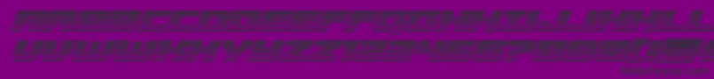 Cruiserfortresschromeital Font – Black Fonts on Purple Background