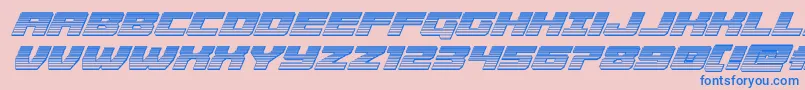 Cruiserfortresschromeital Font – Blue Fonts on Pink Background