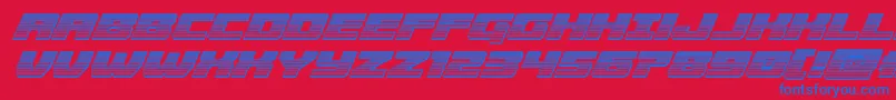 fuente Cruiserfortresschromeital – Fuentes Azules Sobre Fondo Rojo
