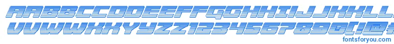 フォントCruiserfortresschromeital – 白い背景に青い文字