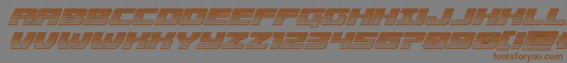 Cruiserfortresschromeital Font – Brown Fonts on Gray Background