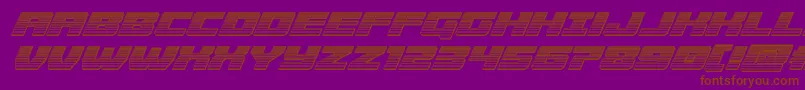 Cruiserfortresschromeital Font – Brown Fonts on Purple Background