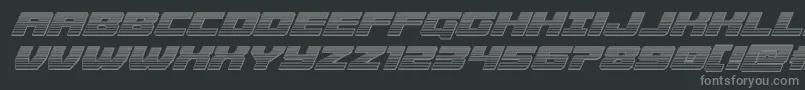 フォントCruiserfortresschromeital – 黒い背景に灰色の文字
