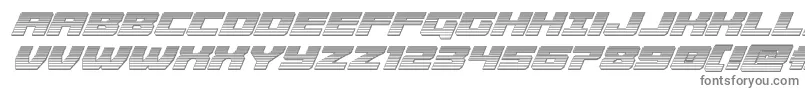 フォントCruiserfortresschromeital – 白い背景に灰色の文字