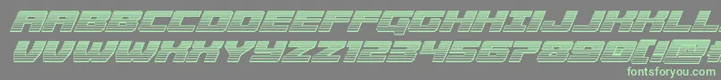 Cruiserfortresschromeital Font – Green Fonts on Gray Background