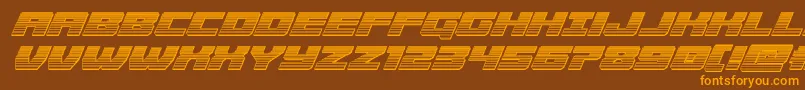 Cruiserfortresschromeital Font – Orange Fonts on Brown Background