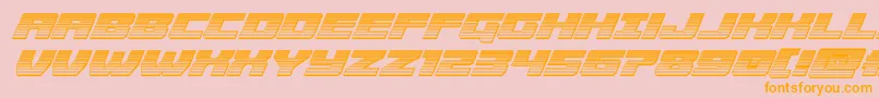 Cruiserfortresschromeital Font – Orange Fonts on Pink Background