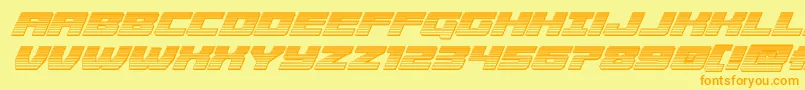 Cruiserfortresschromeital Font – Orange Fonts on Yellow Background
