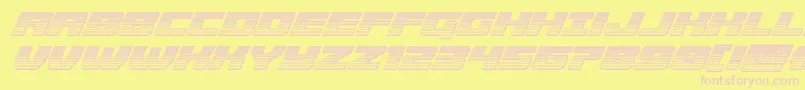 Cruiserfortresschromeital Font – Pink Fonts on Yellow Background