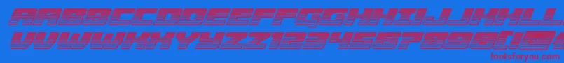 fuente Cruiserfortresschromeital – Fuentes Rojas Sobre Fondo Azul