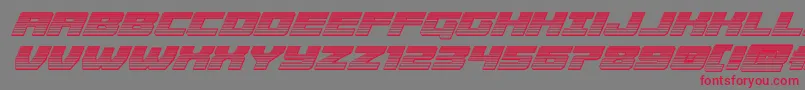 Cruiserfortresschromeital Font – Red Fonts on Gray Background