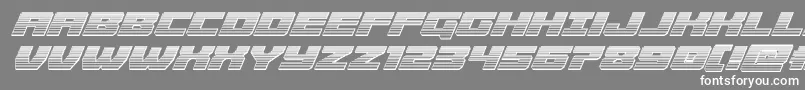 Шрифт Cruiserfortresschromeital – белые шрифты на сером фоне