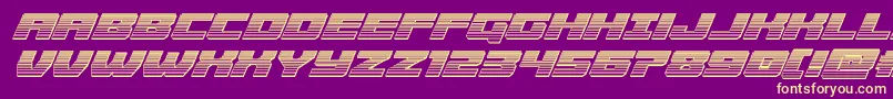 Cruiserfortresschromeital Font – Yellow Fonts on Purple Background