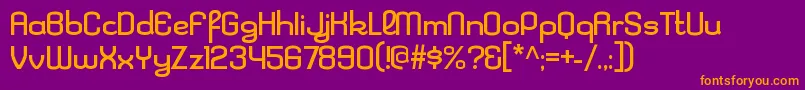 KleptocracyexRegular Font – Orange Fonts on Purple Background