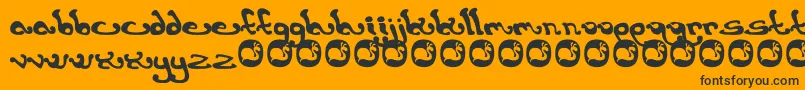 Earthling Font – Black Fonts on Orange Background