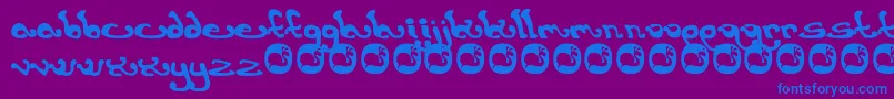 Earthling Font – Blue Fonts on Purple Background