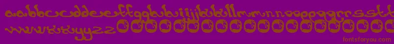 Earthling Font – Brown Fonts on Purple Background