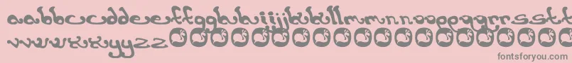 Earthling-Schriftart – Graue Schriften auf rosa Hintergrund