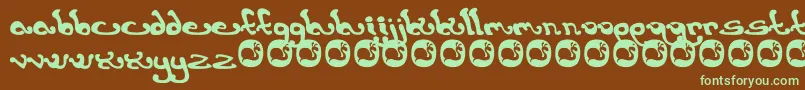 Earthling Font – Green Fonts on Brown Background