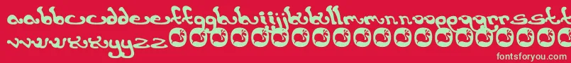 Earthling Font – Green Fonts on Red Background