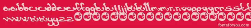 Earthling Font – Pink Fonts on Red Background
