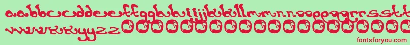 Earthling Font – Red Fonts on Green Background