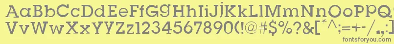 SlugBugOpenRegular Font – Gray Fonts on Yellow Background