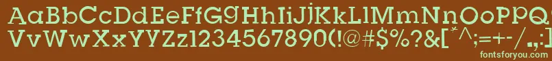 SlugBugOpenRegular Font – Green Fonts on Brown Background