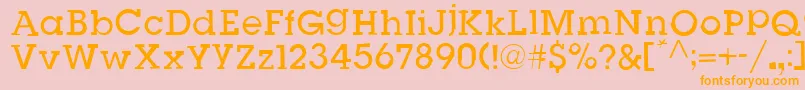 SlugBugOpenRegular Font – Orange Fonts on Pink Background