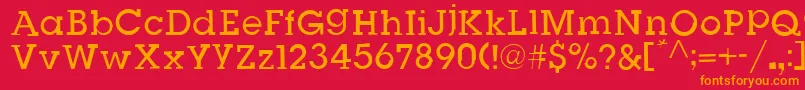 SlugBugOpenRegular Font – Orange Fonts on Red Background