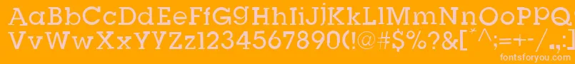 SlugBugOpenRegular Font – Pink Fonts on Orange Background