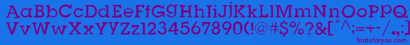 SlugBugOpenRegular Font – Purple Fonts on Blue Background