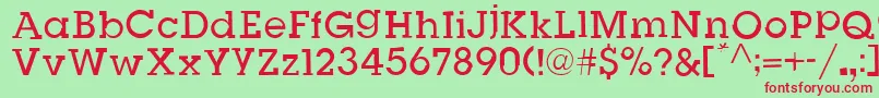 SlugBugOpenRegular Font – Red Fonts on Green Background