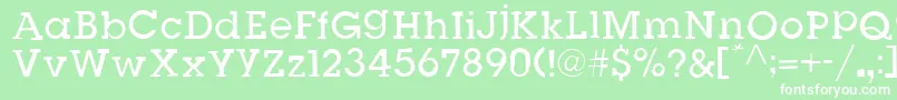 SlugBugOpenRegular Font – White Fonts on Green Background