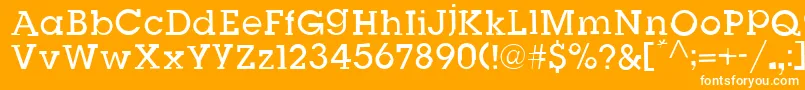 SlugBugOpenRegular Font – White Fonts on Orange Background