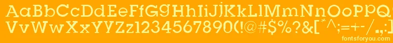 SlugBugOpenRegular Font – Yellow Fonts on Orange Background