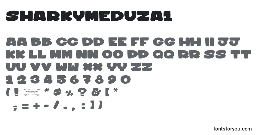 Schriftart Sharkymeduza1 – Alphabet, Zahlen, spezielle Symbole