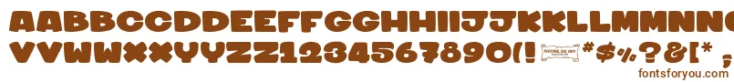 Шрифт Sharkymeduza1 – коричневые шрифты на белом фоне
