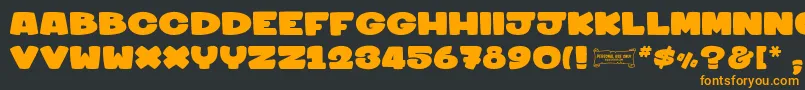 Шрифт Sharkymeduza1 – оранжевые шрифты на чёрном фоне