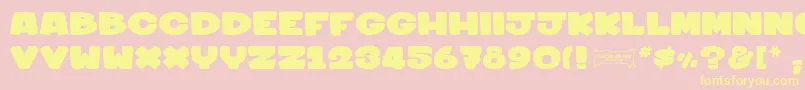 Sharkymeduza1 Font – Yellow Fonts on Pink Background