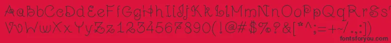 Jugulart Font – Black Fonts on Red Background