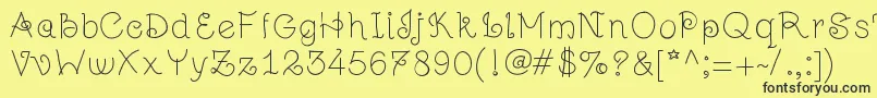 Шрифт Jugulart – чёрные шрифты на жёлтом фоне